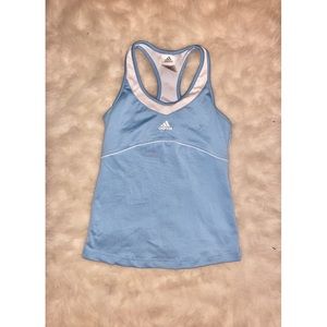 Blue adidas workout tank top